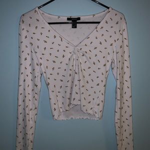 Forever 21 Long sleeve cropped shirt
